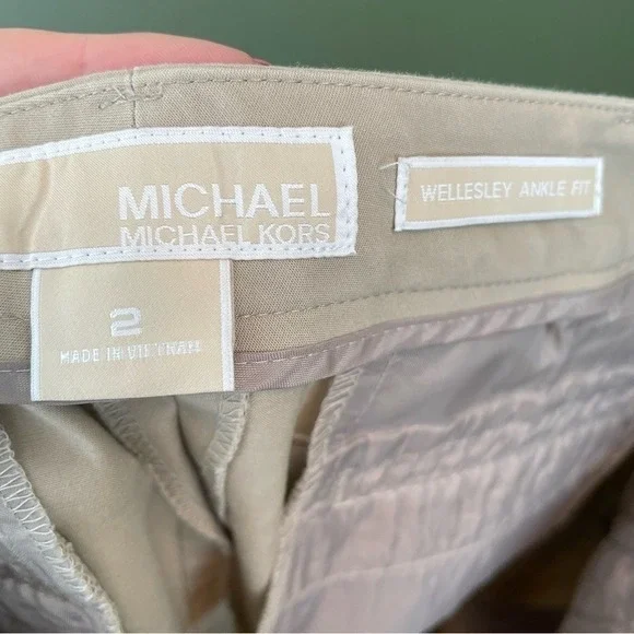 Michael‎ Michael Kors Tan Wellesley Ankle Fit Trousers Size 2 - Picture 6 of 10